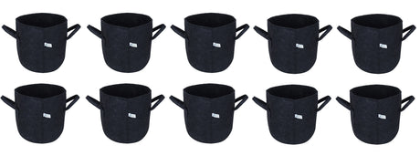 400 GSM Geotextile Fabric Growbags- Dark Grey, Pack of 10 - Utkarsh Agrochem Pvt ltd. 
