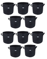400 GSM Geotextile Fabric Growbags- Dark Grey, Pack of 10 - Utkarsh Agrochem Pvt ltd. 