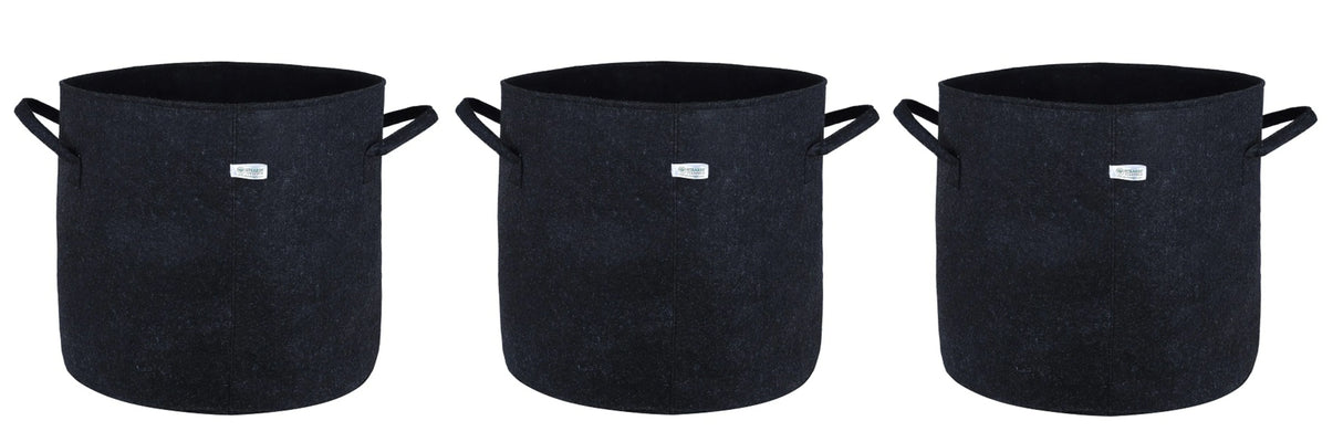 400 GSM Geotextile Fabric Growbags- Dark Grey, Pack of 3 - Utkarsh Agrochem Pvt ltd. 