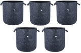 400 GSM Geotextile Fabric Growbags- Dark Grey, Pack of 5 - Utkarsh Agrochem Pvt ltd. 