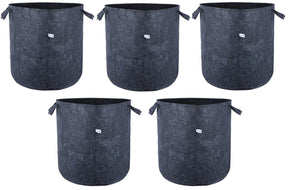 400 GSM Geotextile Fabric Growbags- Dark Grey, Pack of 5 - Utkarsh Agrochem Pvt ltd. 