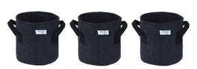 400 GSM Geotextile Fabric Growbags- Dark Grey, Pack of 3 - Utkarsh Agrochem Pvt ltd. 