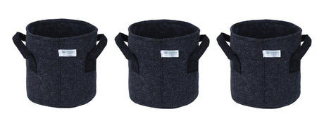 400 GSM Geotextile Fabric Growbags- Dark Grey, Pack of 3 - Utkarsh Agrochem Pvt ltd. 
