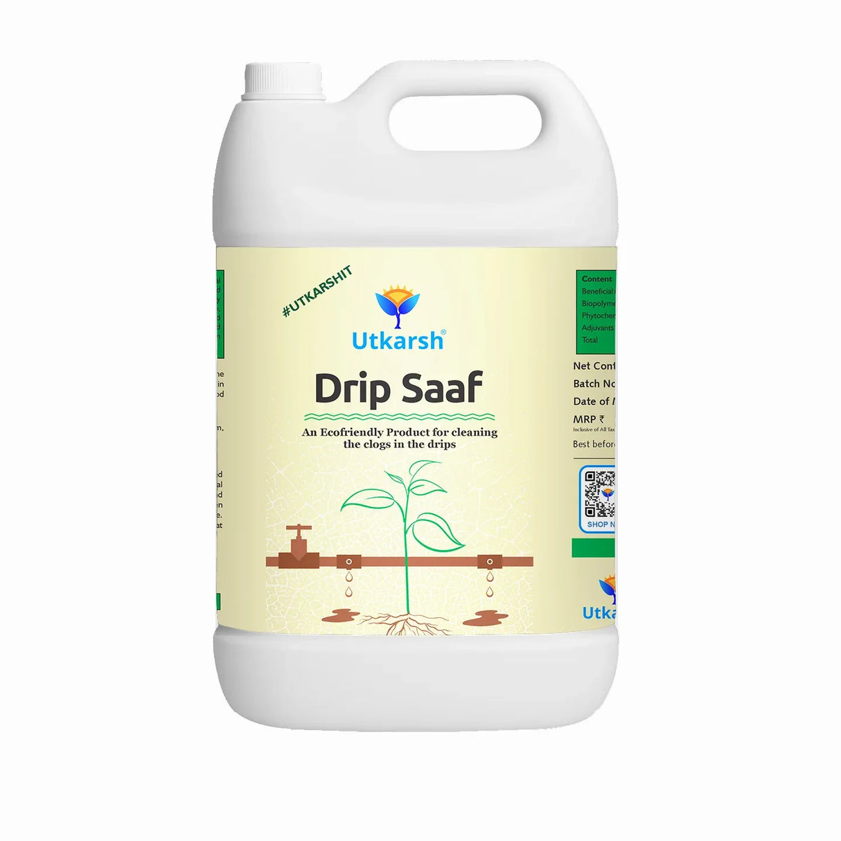 Drip Saaf (Eco-Friendly Product for Cleaning Drip System | Biodegrades Organic Stuffs in the Drips) - Utkarsh Agrochem Pvt ltd. 