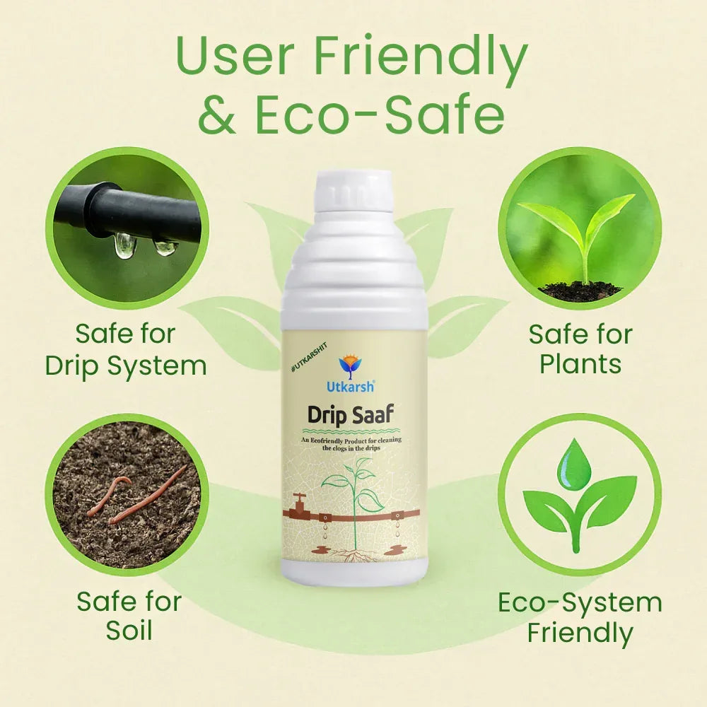 Drip Saaf (Eco-Friendly Product for Cleaning Drip System | Biodegrades Organic Stuffs in the Drips) - 20 Liter - Utkarsh Agrochem Pvt ltd. 