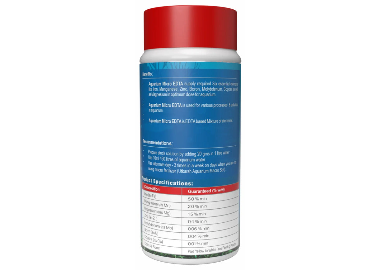 Aquarium EDTA Micro (CSMB) Mix (EDTA Chelated 100% Water Soluble Aquarium Chemical), Provides Robust Growth to Aquarium Plants, Enhances Nutrient Uptake, Safe & Non-toxic - Utkarsh Agrochem Pvt ltd. 