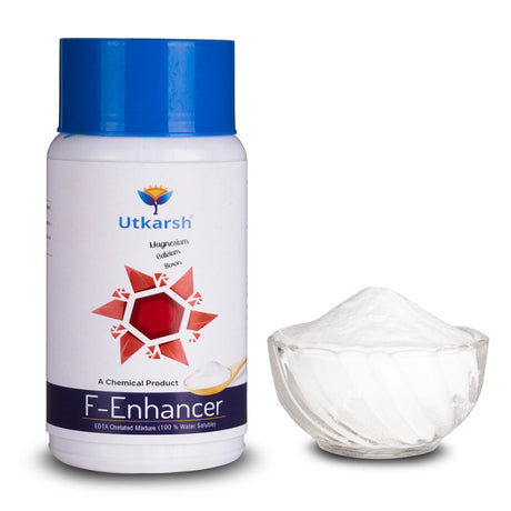 F-Enhancer - EDTA Chelated Mix - Calcium, Magnesium, Boron (100 % Water Soluble Chemical for Foliar Spray) - Utkarsh Agrochem Pvt ltd. 