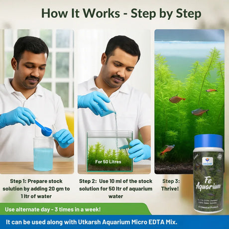 Fe-Aquarium (Fe - 11% DTPA Chelated 100% Water Soluble Aquarium Chemical) - Utkarsh Agrochem Pvt ltd. 