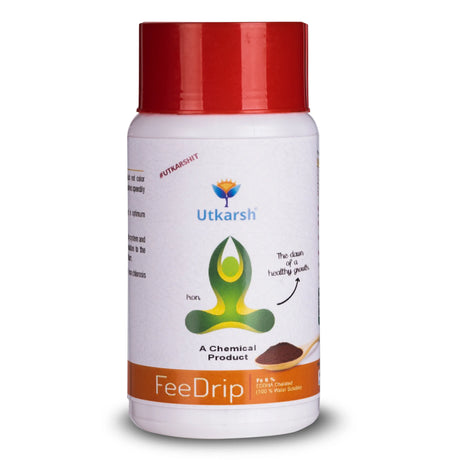 FeeDrip - Fe 6 % EDDHA Chelated (100 % Water Soluble Chemical for Soil Application) - Utkarsh Agrochem Pvt ltd. 
