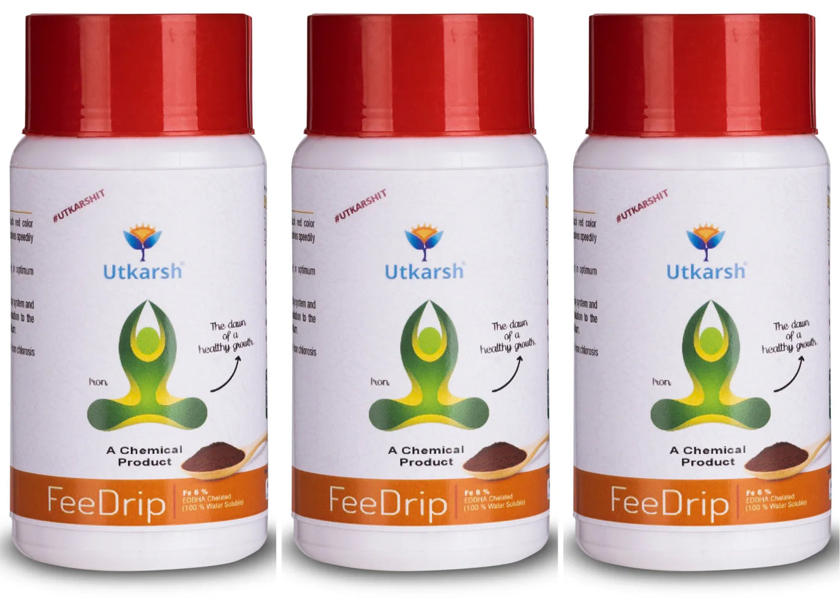 FeeDrip - Fe 6 % EDDHA Chelated (100 % Water Soluble Chemical for Soil Application) - Utkarsh Agrochem Pvt ltd. 