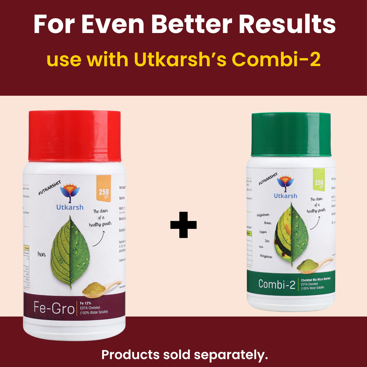Iron - 12% EDTA Chelated for Plants, 100% Water Soluble Fertilizers, Micronutrients for Vegetables, Fruits, Flowers & Home Garden, Corrects Iron Deficiency | FeGro