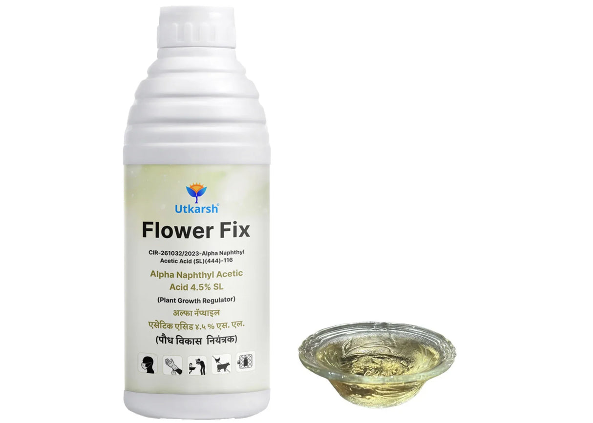 Flower Fix (Alpha Naphthyl Acetic Acid 4.5% SL) | Plant Growth Regulator - Utkarsh Agrochem Pvt ltd. 