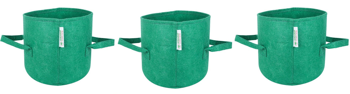 400 GSM Geotextile Fabric Growbags- Green, Pack of 3 - Utkarsh Agrochem Pvt ltd. 