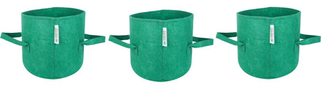 400 GSM Geotextile Fabric Growbags- Green, Pack of 3 - Utkarsh Agrochem Pvt ltd. 