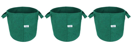 400 GSM Geotextile Fabric Growbags- Green, Pack of 3 - Utkarsh Agrochem Pvt ltd. 