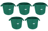 400 GSM Geo Textile Fabric Growbags- Green, Pack of 5 - Utkarsh Agrochem Pvt ltd. 