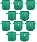 400 GSM Geotextile Fabric Growbags- Green, Pack of 10 - Utkarsh Agrochem Pvt ltd. 