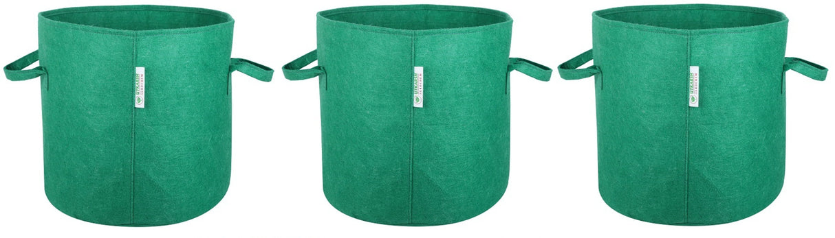400 GSM Geotextile Fabric Growbags- Green, Pack of 3 - Utkarsh Agrochem Pvt ltd. 