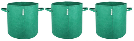 400 GSM Geotextile Fabric Growbags- Green, Pack of 3 - Utkarsh Agrochem Pvt ltd. 