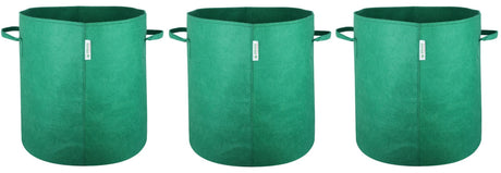 400 GSM Geotextile Fabric Growbags- Green, Pack of 3 - Utkarsh Agrochem Pvt ltd. 