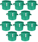 400 GSM Geotextile Fabric Growbags- Green, Pack of 10 - Utkarsh Agrochem Pvt ltd. 