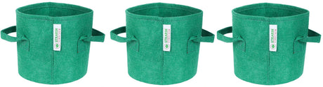 400 GSM Geotextile Fabric Growbags- Green, Pack of 3 - Utkarsh Agrochem Pvt ltd. 
