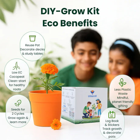 Seasonal Vegetable DIY Kit for Gifting | Best Return Gift For Kids Birthday Party | Eco-Friendly, Easy-to-Grow Kit for Home & Kitchen Gardening - Utkarsh Agrochem Pvt ltd. 