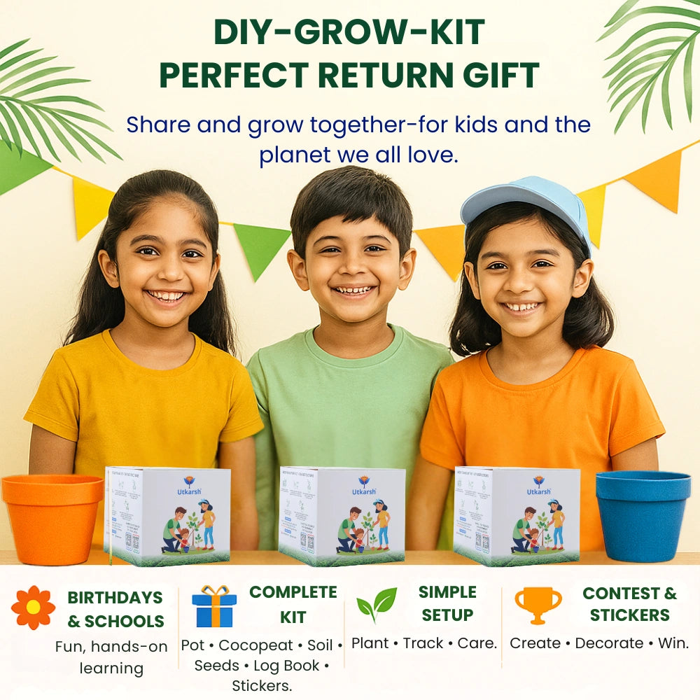 Seasonal Vegetable DIY Kit for Gifting | Best Return Gift For Kids Birthday Party | Eco-Friendly, Easy-to-Grow Kit for Home & Kitchen Gardening