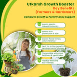 Growth Booster - Liquid Red Seaweed Extract, Plant Growth Promoter, Organic Plant Tonic for Healthy Plants, Strong Roots, More Flowers & High Yield | Indoor & Outdoor Use