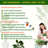 Growth Booster - Liquid Red Seaweed Extract, Plant Growth Promoter, Organic Plant Tonic for Healthy Plants, Strong Roots, More Flowers & High Yield | Indoor & Outdoor Use