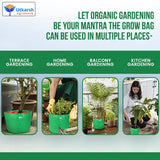 200 GSM Green HDPE Grow Bags- 12 X 15 Inch - Utkarsh Agrochem Pvt ltd. 