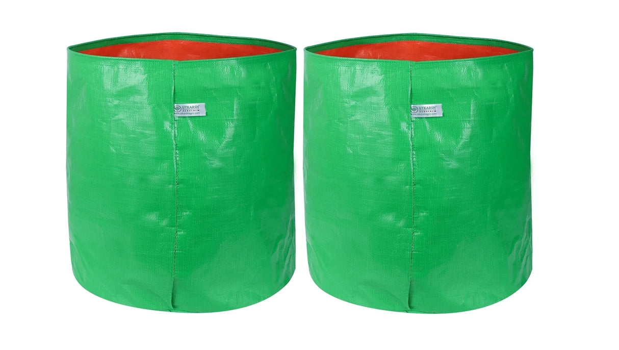 200 GSM Green HDPE Grow Bags- 12 X 15 Inch - Utkarsh Agrochem Pvt ltd. 