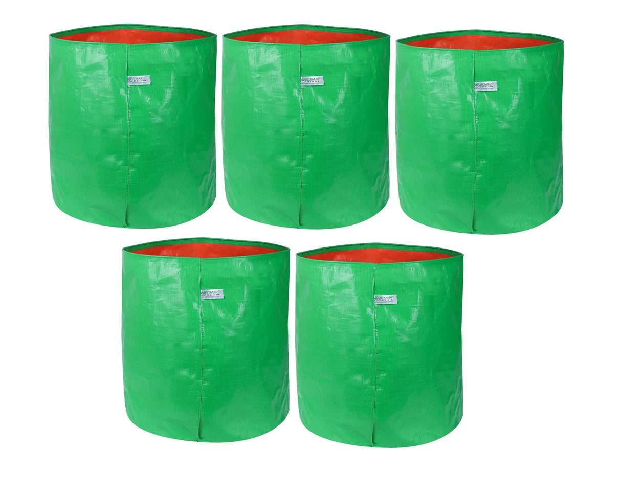 200 GSM Green HDPE Grow Bags- 12 X 15 Inch - Utkarsh Agrochem Pvt ltd. 