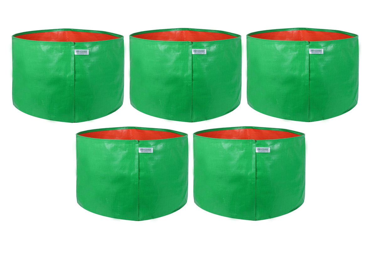 200 GSM Green HDPE Grow Bags- 15 X 12 Inch - Utkarsh Agrochem Pvt ltd. 