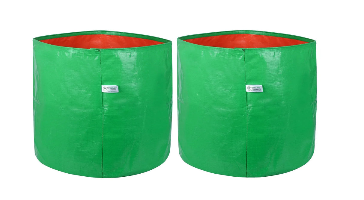 200 GSM Green HDPE Grow Bags- 15 X 15 Inch - Utkarsh Agrochem Pvt ltd. 