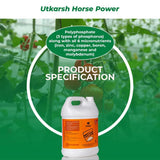 Horse Power - Ammonium Polyphosphate Fertilizer for Plants NPK 10 34 00 For Quick Maturity of Stem & Trunk of Plants & Trees, Enhances Nutrient Uptake, Flowering, Crop Yield & Quality - Utkarsh Agrochem Pvt ltd. 