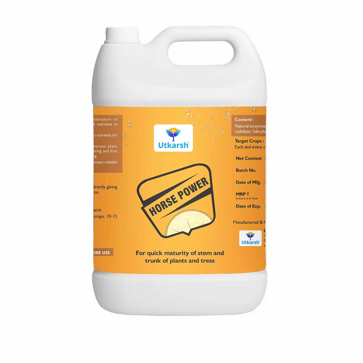 Horse Power - Ammonium Polyphosphate Fertilizer for Plants NPK 10 34 00 For Quick Maturity of Stem & Trunk of Plants & Trees, Enhances Nutrient Uptake, Flowering, Crop Yield & Quality - Utkarsh Agrochem Pvt ltd. 