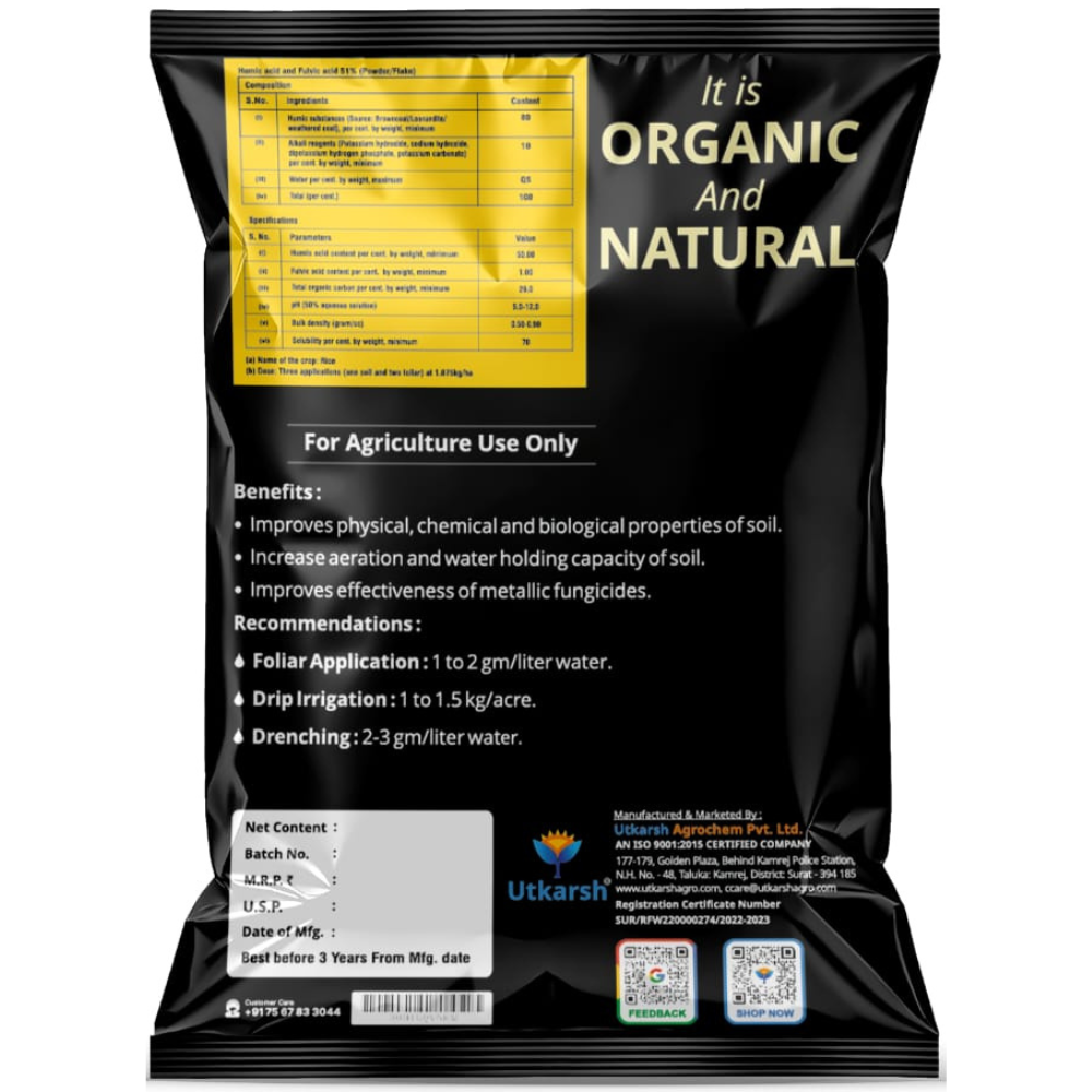 Humic Acid Eco for Plants | Organic Humic & Fulvic Acid Soil Conditioner | Improves Soil Fertility, Root Growth & Nutrient Absorption | Suitable for Agriculture, Gardening & Home Plants