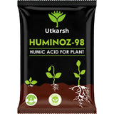 Utkarsh Huminoz-98 Humic Acid (98%) for Plants | Fertilizer for Potted Plants, Home Garden, Growth Enhancer, Soil Conditioner, Improves Root System