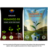 Utkarsh Huminoz-98 Humic Acid (98%) for Plants | Fertilizer for Potted Plants, Home Garden, Growth Enhancer, Soil Conditioner, Improves Root System