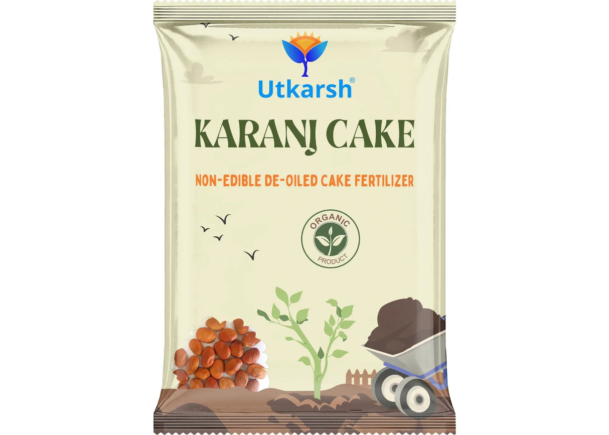Karanj Cake | Pongamia Cake Powder | Organic Fertilizers Manure for Gardening, All Types of Plants, Flowers, Vegetables & Lawn - Utkarsh Agrochem Pvt ltd. 