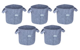 400 GSM Geotextile Fabric Growbags- Light Grey, Pack of 5 - Utkarsh Agrochem Pvt ltd. 