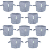 400 GSM Geotextile Fabric Growbags- Light Grey, Pack of 10 - Utkarsh Agrochem Pvt ltd. 