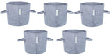 400 GSM Geotextile Fabric Growbags- Light Grey, Pack of 5 - Utkarsh Agrochem Pvt ltd. 