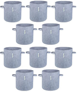 400 GSM Geotextile Fabric Growbags- Light Grey, Pack of 10 - Utkarsh Agrochem Pvt ltd. 