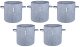 400 GSM Geotextile Fabric Growbags- Light Grey, Pack of 5 - Utkarsh Agrochem Pvt ltd. 