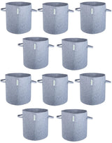 400 GSM Geotextile Fabric Growbags- Light Grey, Pack of 10 - Utkarsh Agrochem Pvt ltd. 