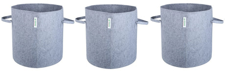 400 GSM Geotextile Fabric Growbags- Light Grey, Pack of 3 - Utkarsh Agrochem Pvt ltd. 