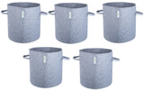 400 GSM Geotextile Fabric Growbags- Light Grey, Pack of 5 - Utkarsh Agrochem Pvt ltd. 