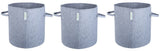 400 GSM Geotextile Fabric Growbags- Light Grey, Pack of 3 - Utkarsh Agrochem Pvt ltd. 